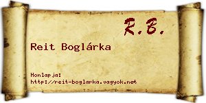 Reit Boglárka névjegykártya